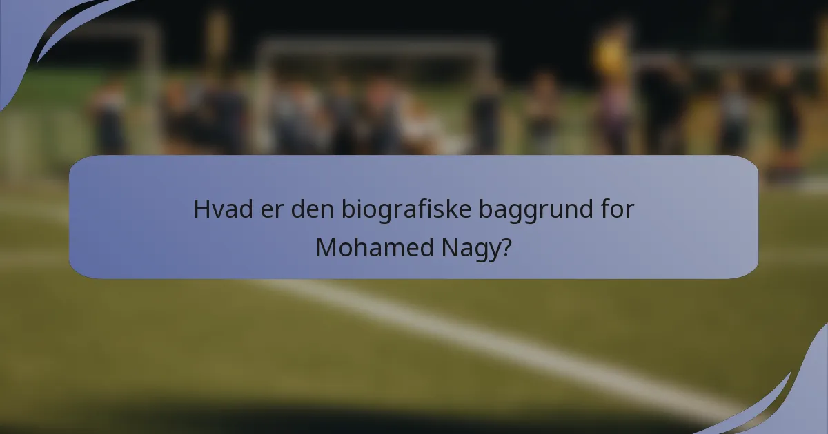 Hvad er den biografiske baggrund for Mohamed Nagy?