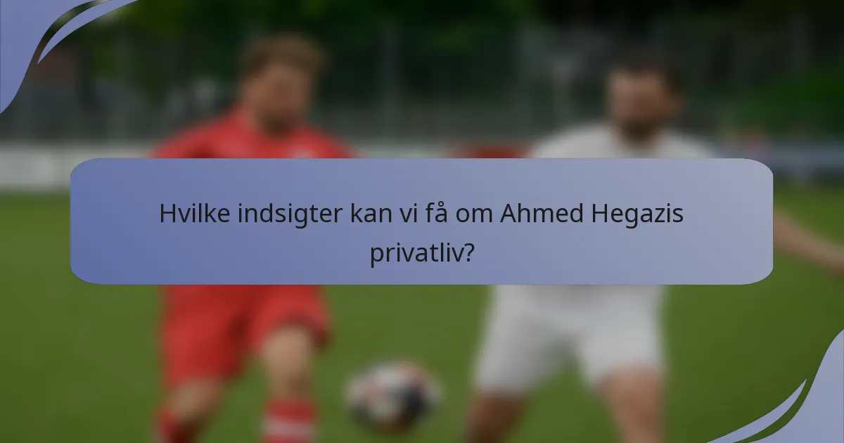 Hvilke indsigter kan vi få om Ahmed Hegazis privatliv?