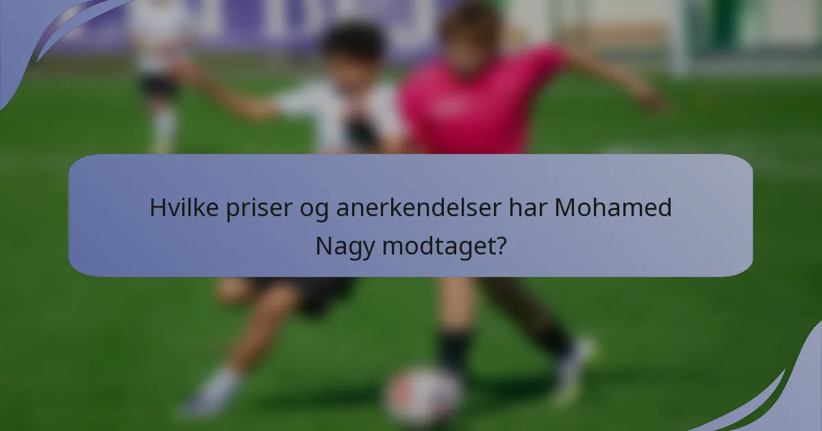 Hvilke priser og anerkendelser har Mohamed Nagy modtaget?