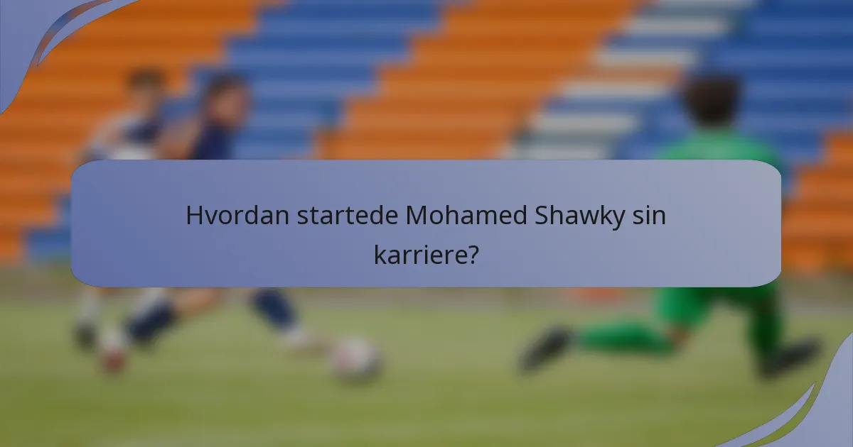 Hvordan startede Mohamed Shawky sin karriere?